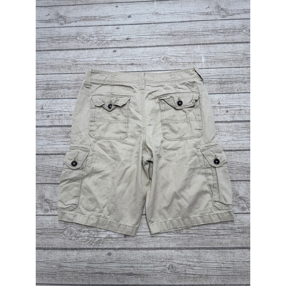 American Eagle Cargo Shorts Men's 30 Beige Relaxed Fit Cotton Hiking Workwear - Picture 2 of 9